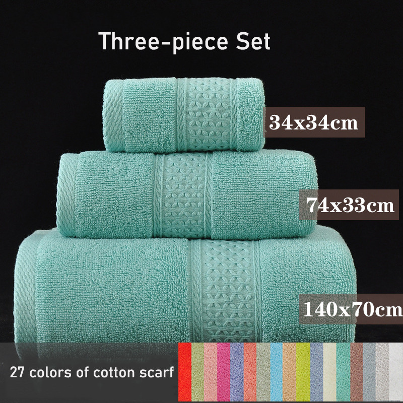 Dewasa 3 Buah Set Handuk Katun Pria Handuk Mandi Kualitas Tinggi Hadiah Bisnis Wanita Lembut Kamar M