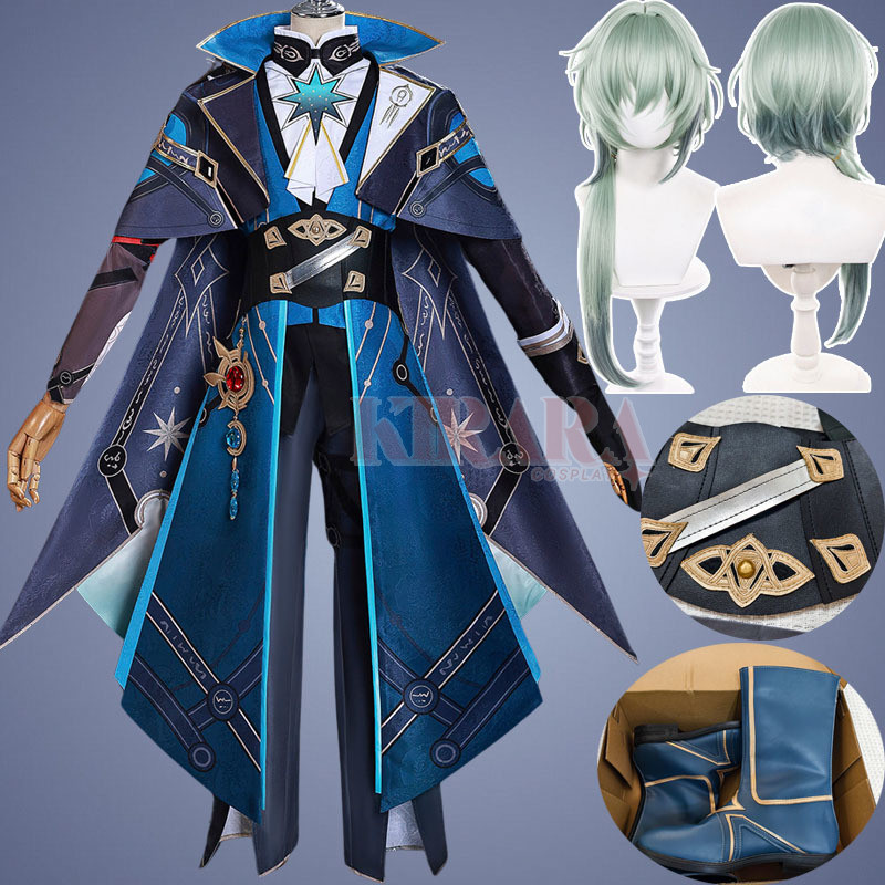 Anaxa Cosplay Costume Wig Hair for Game Star Rail Anaxa Cosplay Shoes Anime Events Comic Con Men