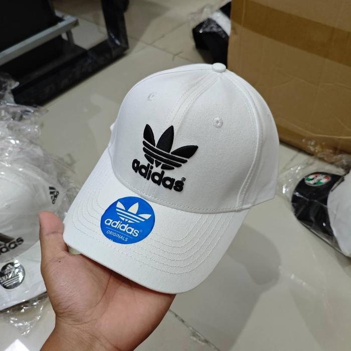 Topi Baseball Adidas Mid Logo Original White Caps