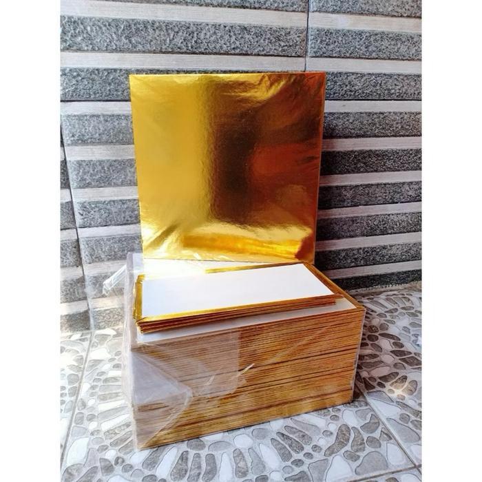 WINARTOTOK TATAKAN KUE GOLD 22X22 / ALAS KUE EMAS / ALAS KUE ULTAH / TATAKAN KUE