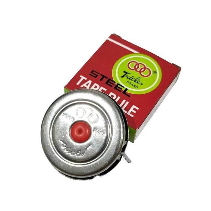 JMJ - Meteran Mini Bahan Stainless Steel 2 Meter / Meteran Bulat / Meteran Jengkol 2M