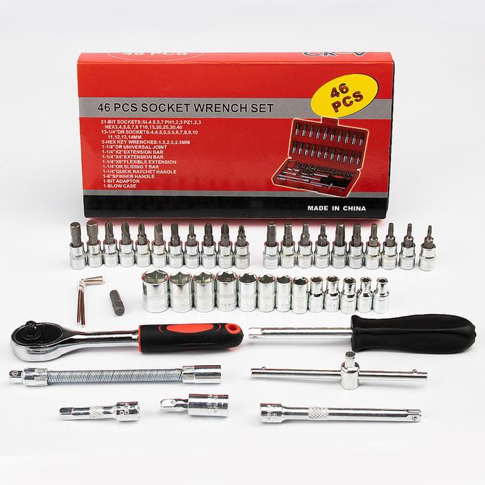 kunci sok 1 set komplit murah 46pcs,Kunci bengkel motor komplit,Obeng set komplit serbaguna,Obeng