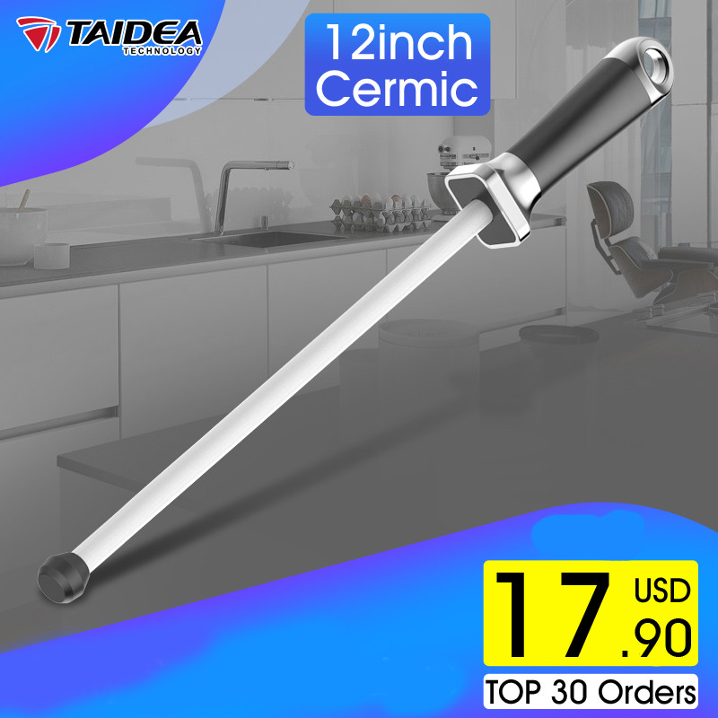 TAIDEA 12inch Knife Carmic Sharpening rod TG2006 Professional Sharpening steel Kitchen sharpening