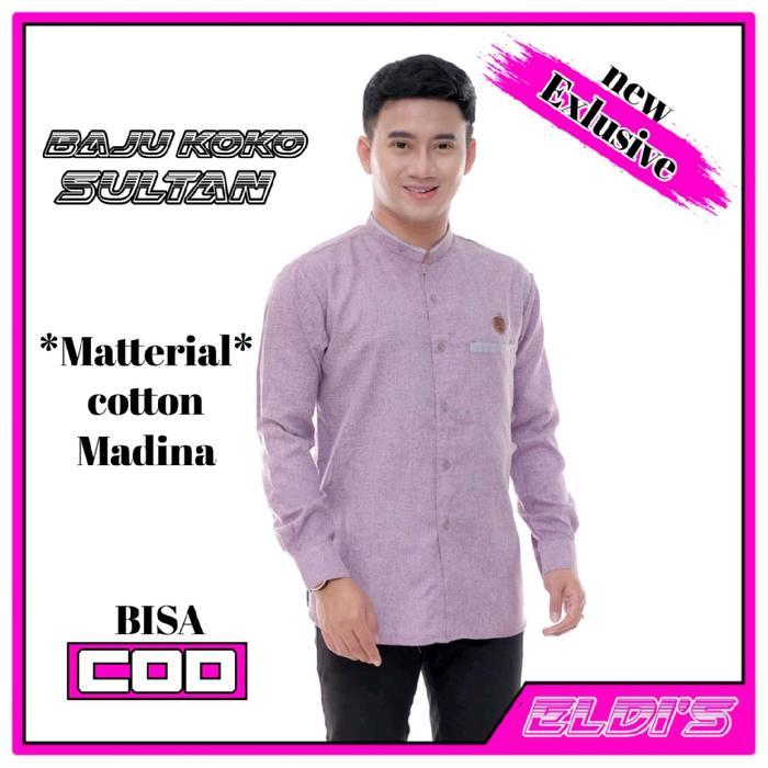 TERLENGKAP BAJU KOKO MUSLIM PRIA DEWASA LENGAN PANJANG KAIN KATUN MADINA