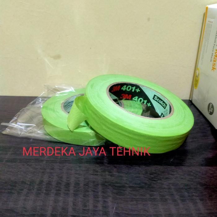 MASKING TAPE HIJAU 3M / LAKBAN KERTAS GREEN / ISOLASI KERTAS 3M 6MM