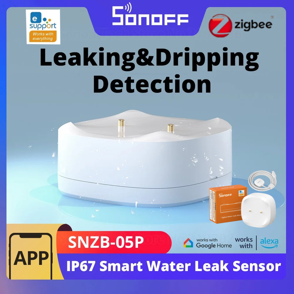SONOFF SNZB-05P Sonoff Water Leak Sensor SNZB-05P Zigbee Water Detector Leakage Dripping Detection