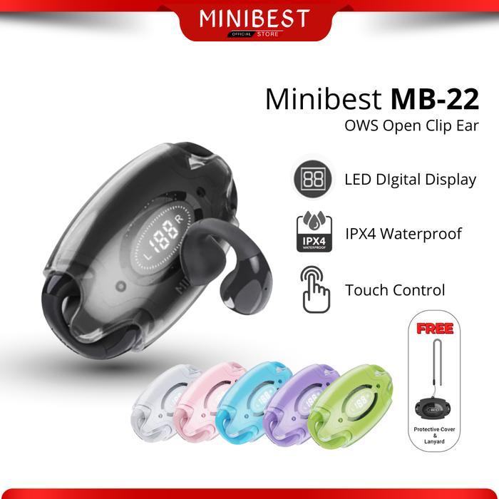 MINIBEST MB22 TWS Earphone Headset Bluetooth V5.3 On EC Ear Clip Wireless Bluetooth Headset