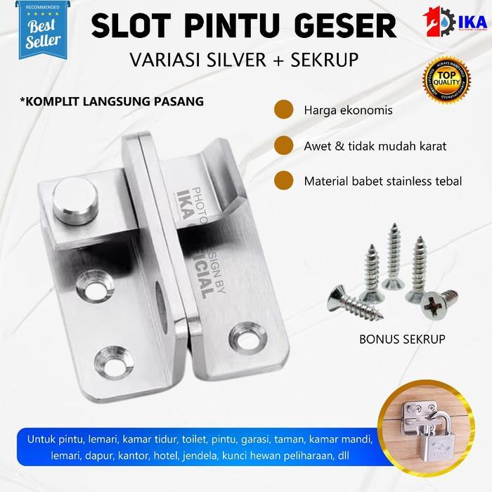 Bonus Sekrup Grendel Pintu Geser / Slot Pintu Geser / Cantolan Grendel Pintu / Grendel / Grendel