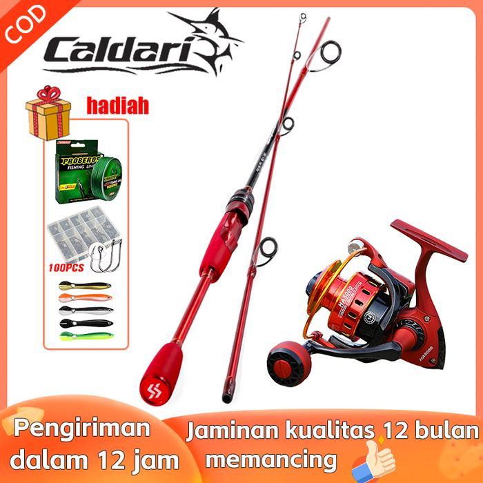 Maguro Fishing - Set Joran Dan Gulungan Pancing Caldari - Paket Lengkap Alat Mancing, Daya Tahan