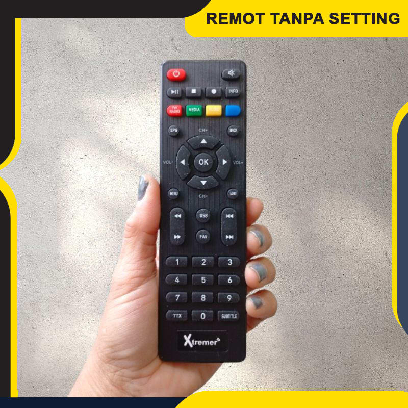 Remot Remote STB DVB-T2 Set Top Bov Digital TV Xtremer - Langsung Konek