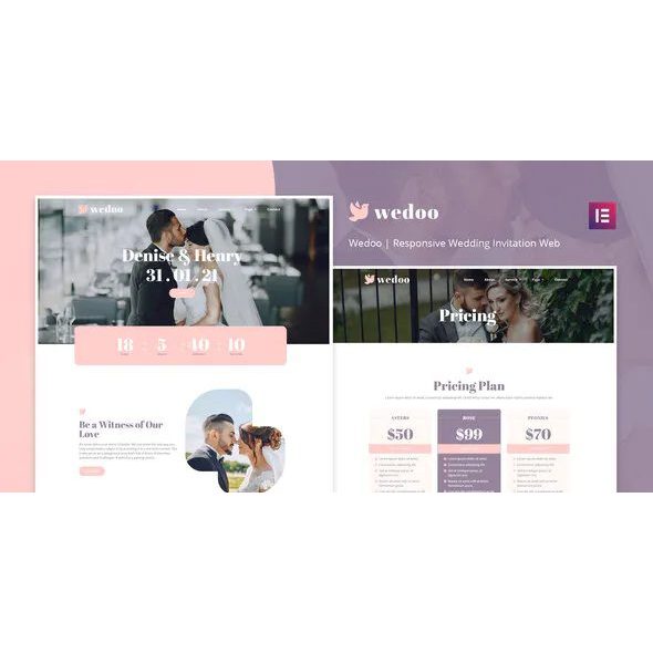 Wedoo – Online Wedding Invitation Elementor Template Kit