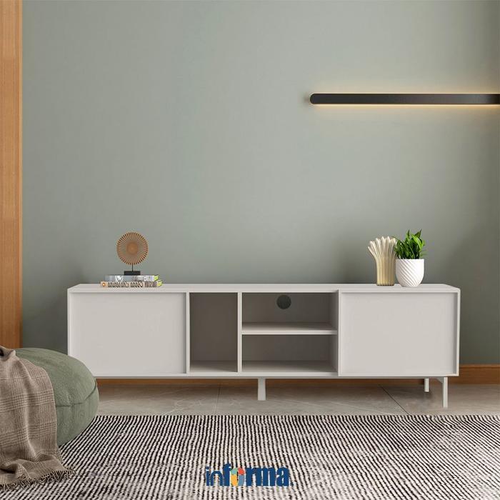 Informa Kai Rak Tv - Abu-Abu Tv Stand Tv Cabinet Meja Tv Lemari Tv