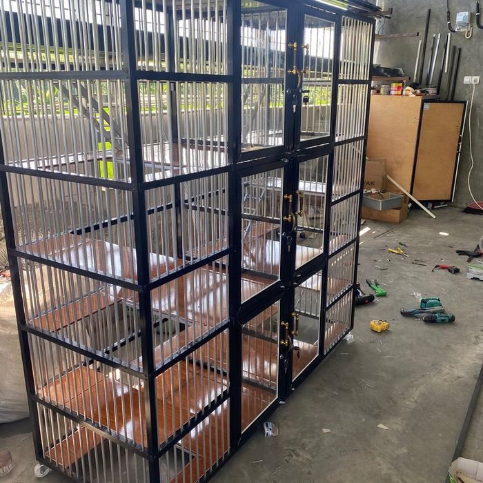 kandang kucing alumunium 6 kamar