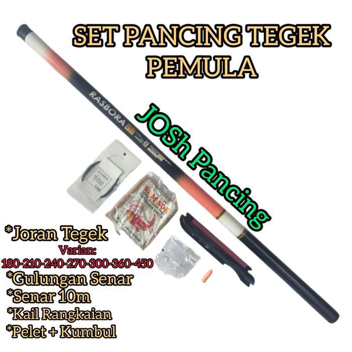 Maguro Fishing - Set Pancing Tegek Pemula 180-210-240-270-300-360-400-450Cm Joran Tegeg Siap Mancing