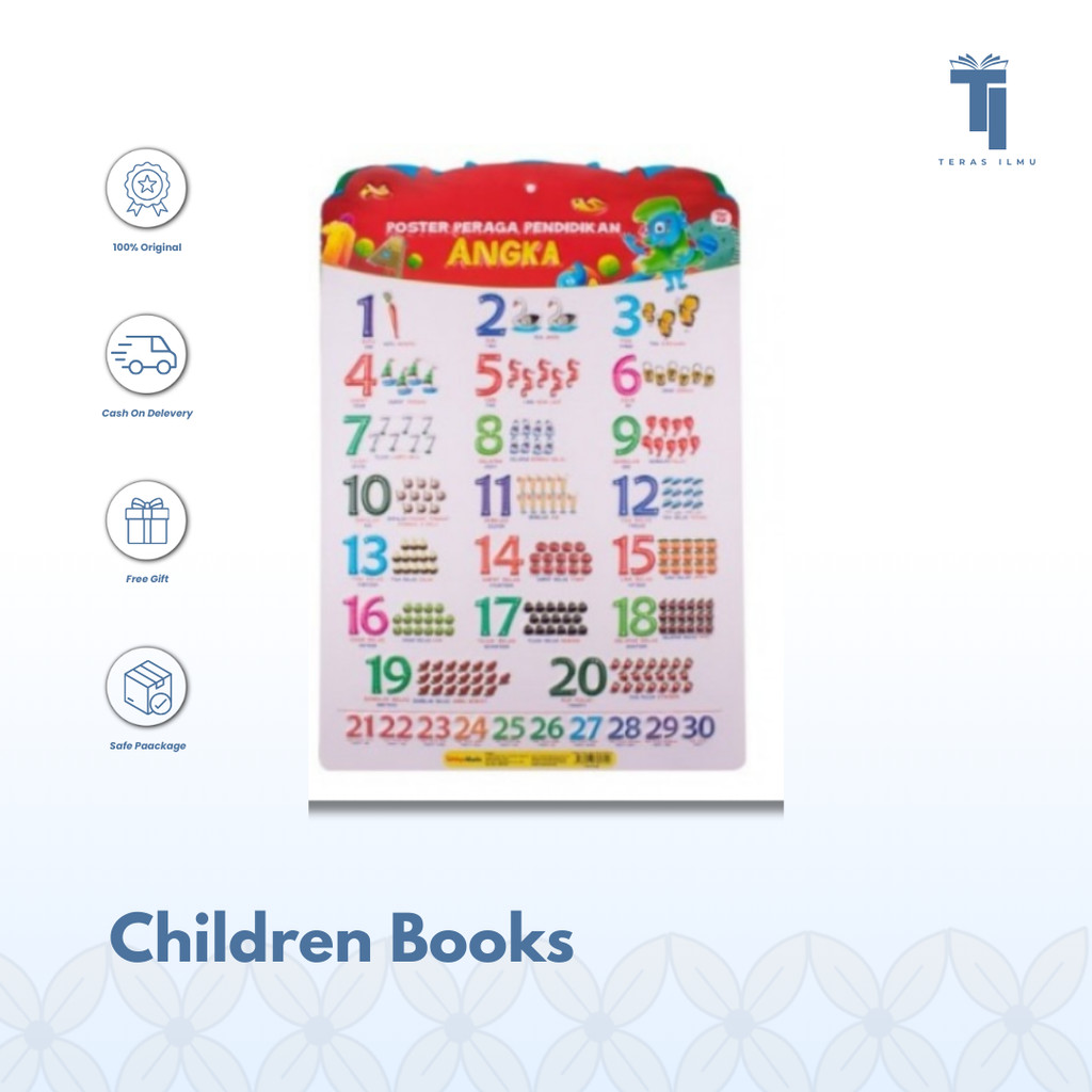 Teras Ilmu - Childrens Books | Poster Peraga Pendidikan Angka (Bahan Ppc) by Tim Wudi
