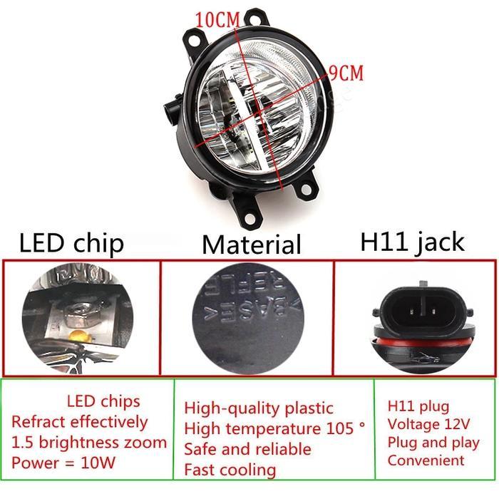 Fog Lamp Foglamp LED Lampu Kabut Toyota Vios Yaris Avanza Innova