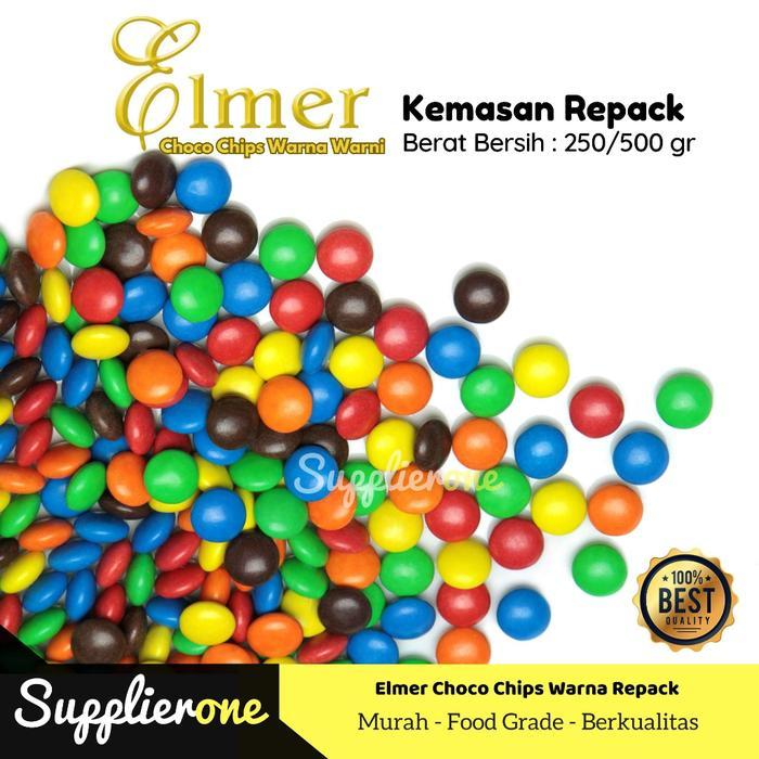 JTTOP CHOCO CHIPS ELMER WARNA WARNI / CHOCO CHIP REPACK WARNA WARNI