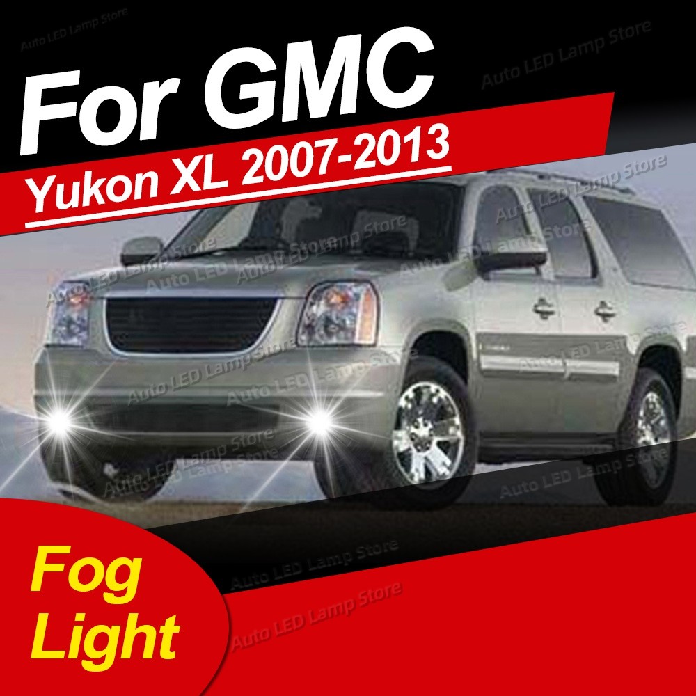 2Pcs Car Lamp Canbus 20000LM 6000K White 5202 LED Front Fog Light Bulb For GMC Yukon XL 2007 2008