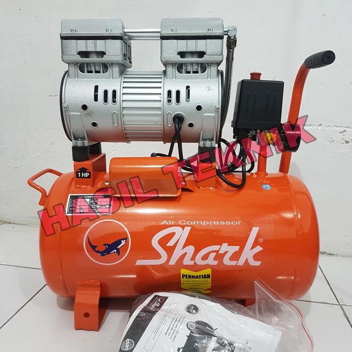 Kompresor Listrik Oiless Shark OV 10-25 tanpa oli Silent 1 HP 25 Liter