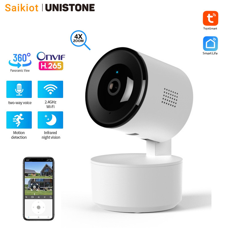Saikiot 3MP Tuya Smart WIFI Camera Baby Monitor AI Human Detection Indoor CCTV Security IP Camera Wi