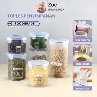 ZoeCook Toples plastik bening /Toples plastik tebal/kotak penyimpanan/Toples Kedap Udara