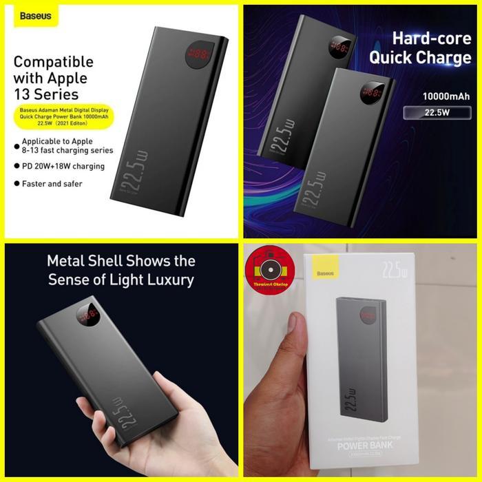 Power Bank Baseus 10000Mah Adaman Metal Digital Display 22.5W Fastchar