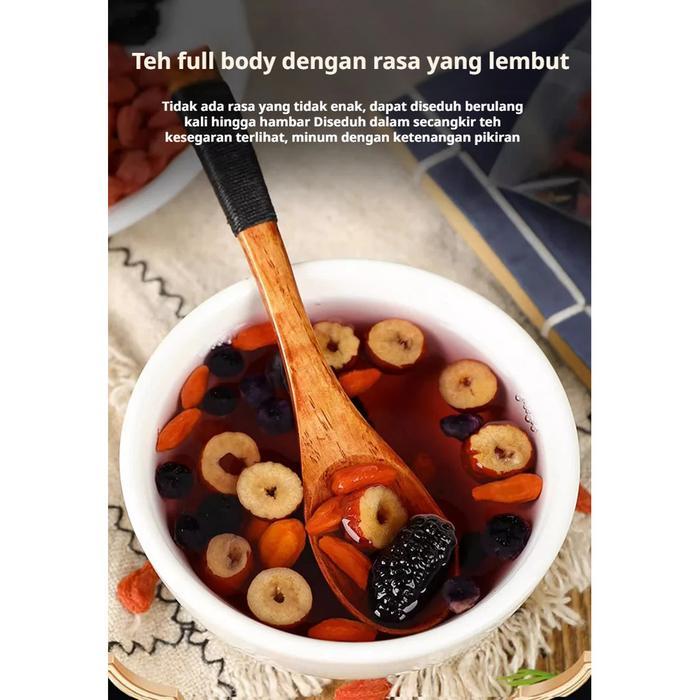 Teh Bunga Kering Kurma Merah Murbei Hitam Wolfberry Merah Wolfberry Merah Kombinasi Teh Bunga Dan