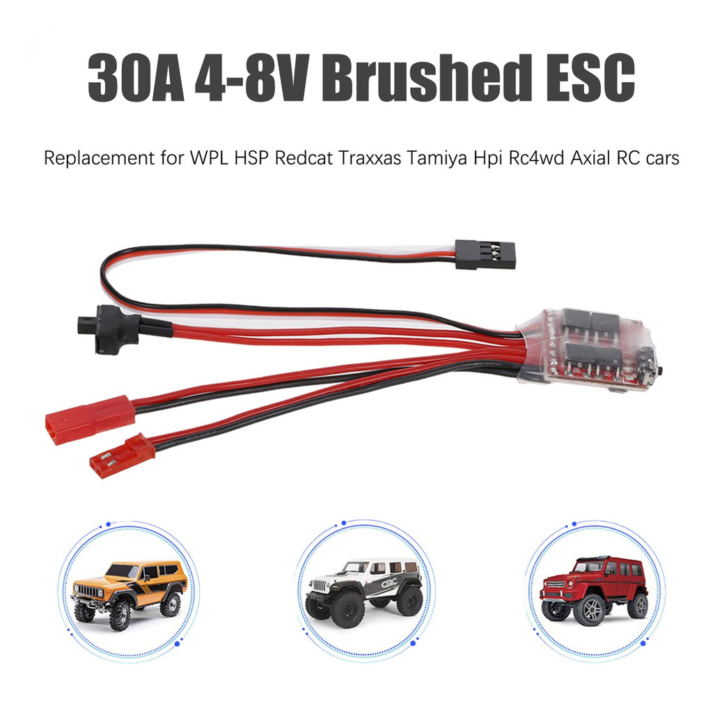 Rc Car 30A Esc Brushed Forward Reverse Brake Dual Way Esc Motor Speed Controller For Motor 1/16 1/18