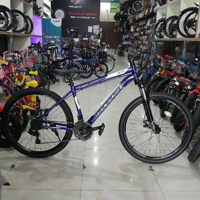 SEPEDA GUNUNG MTB POLYGON MONARCH M5 FRAME ALLOY 3X7SPEED SIZE 26INCI MECHANICAL DISCBRAKE