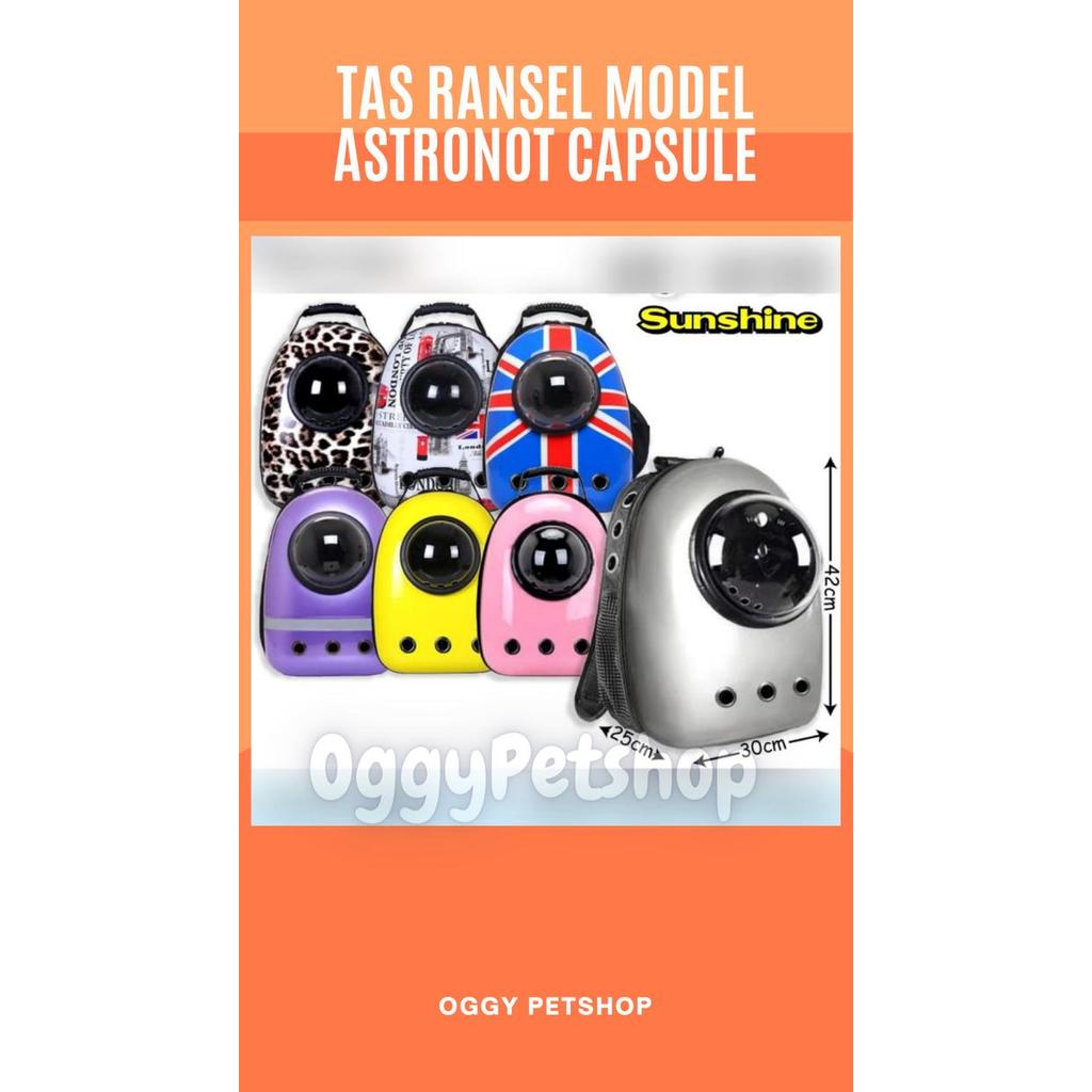 TAS RANSEL MODEL ASTRONOT CAPSULE TAS RANSEL CARGO KUCING