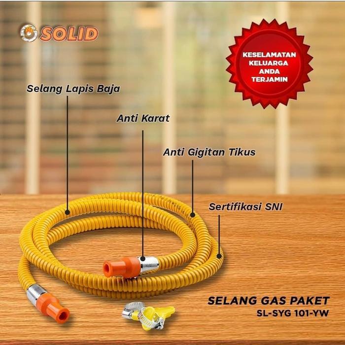 Selang Gas Solid Premium 1,8 Meter.