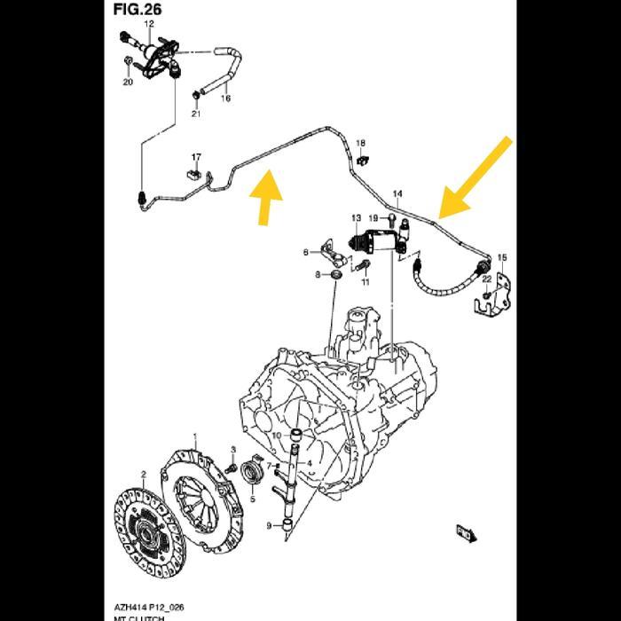 Pipa Kopling Pipe Clutch All New Swift Original Asli Parts