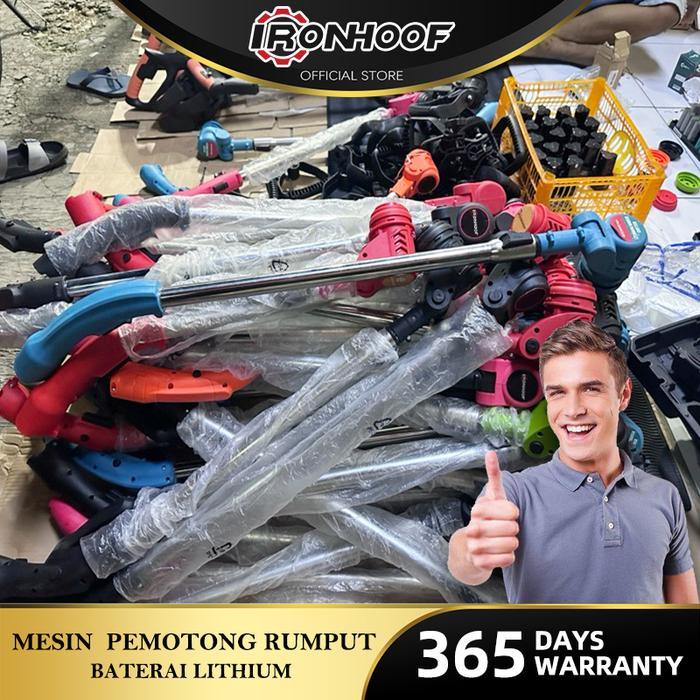{Promo} Mesin Potong Rumput Ironhoof Baterai 288V/388V Mesin Pemotong Rumput