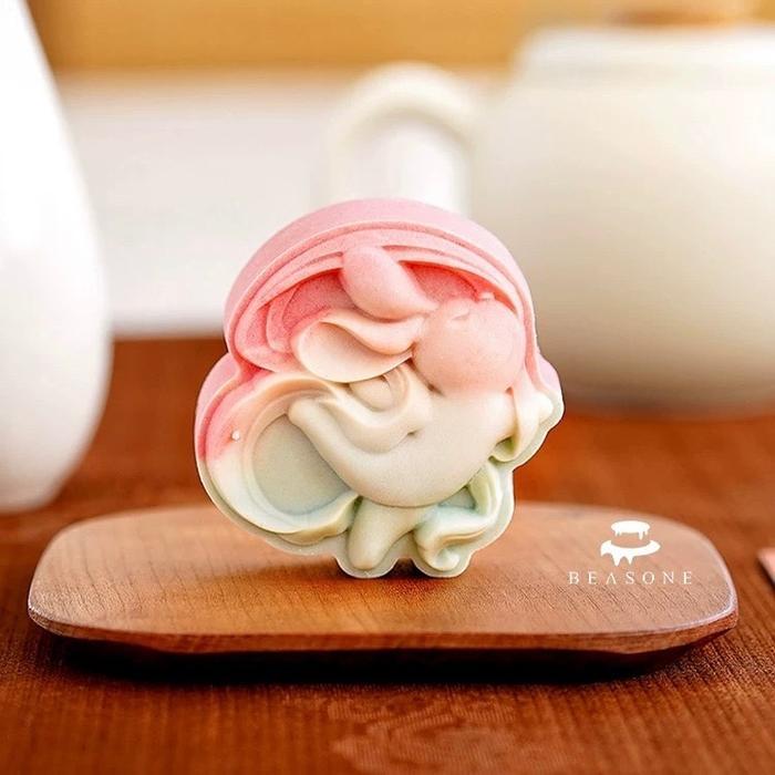 Cetakan Mooncake Nastar Naswan 50gr CM50165 Kue Bulan Rabbit Cookies Kelinci