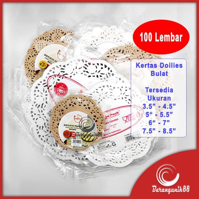 Kertas Doilies Putih Alas Renda Kertas Renda Bundar Bulat Doyleys Roun