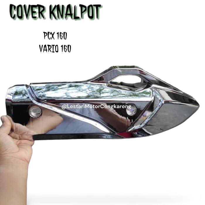 Cover Tutup Knalpot Vario 160 / Pcx 160 Chrome