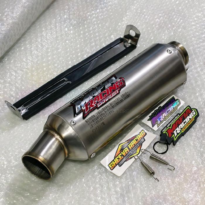 Silincer Knalpot Mafia Original Model Oval Cleo Panjang 25Cm Bahan Stenlis Tebal 50Mm