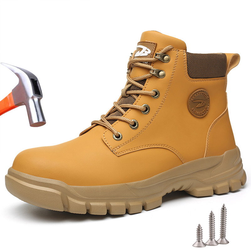 High Top Men Work Safety Boots Waterproof Steel Toe Safety Shoes Men Construction Welder Shoes