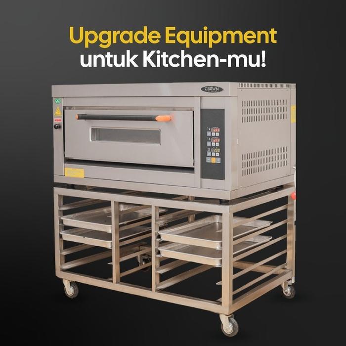 Standard Gas Oven / Oven Deck bakery 1 deck 2 loyang bonus meja Crown