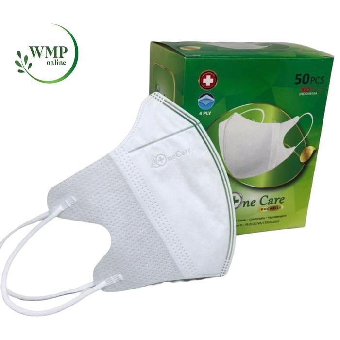 "New" Masker Duckbill NeCare 4ply Masker Dewasa NeCare Earloop Premium 50pcs Hitam Putih