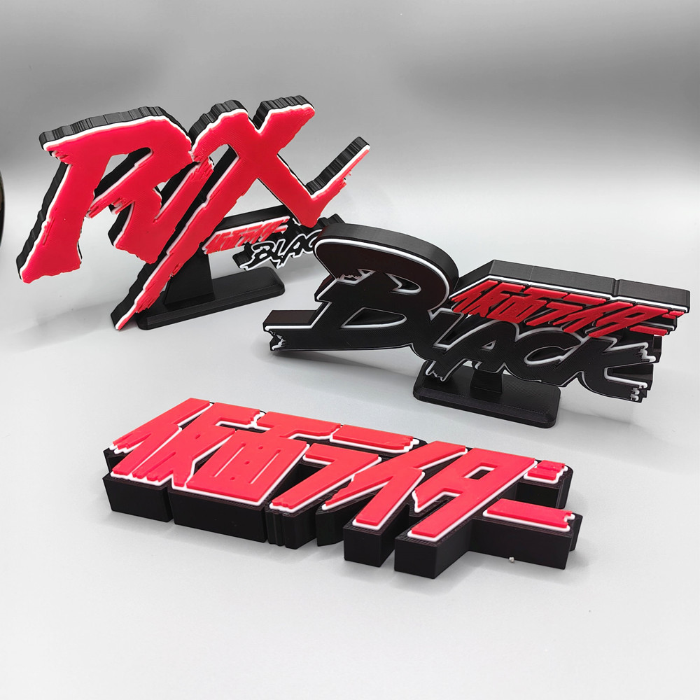 Black Rx 3D Logo Stand Doll Signboard For Masked Rider Black Rx Cabinet Display Kamen Rider Cosplay