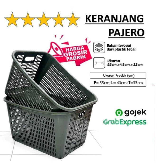 Tabitha Keranjang Pajero Hijau Plastik Kuat 57x47x35cm Harga Grosir Pabrik Ideal untuk Laundry