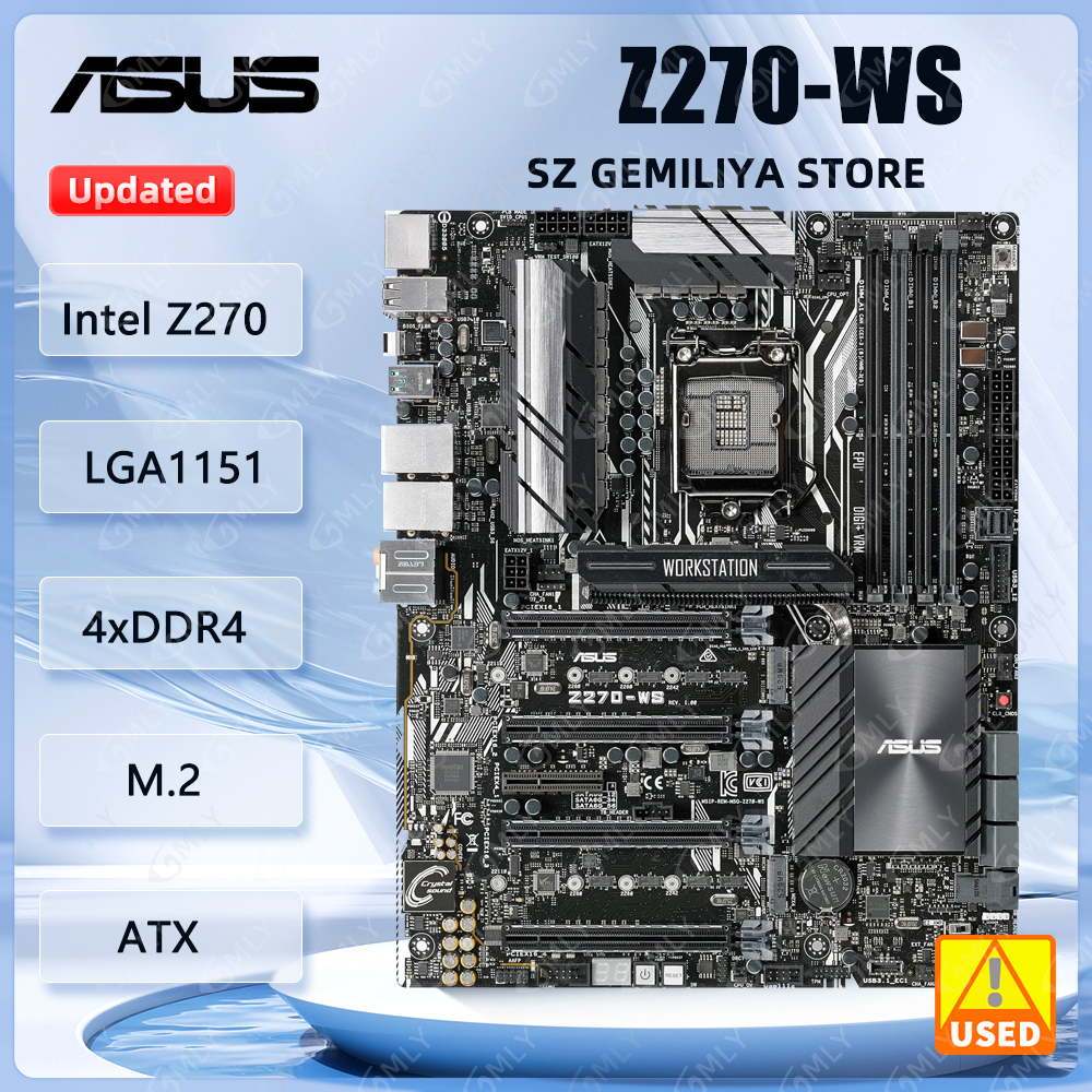 Asus Z270-Ws Server Motherboard Intel Ntel Z270 Lga 1151 Ddr4 3866Mhz Atx Support Core I3-6320 6400