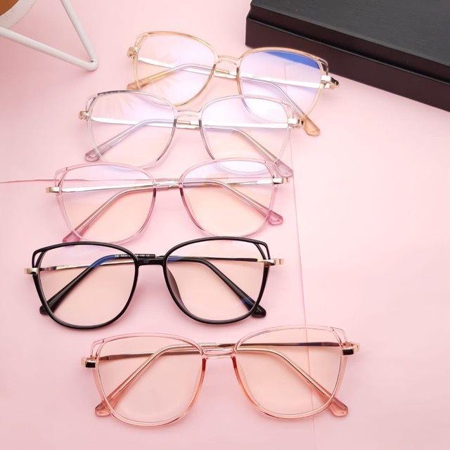 KACAMATA Cantik Frame Oversize Bahan Kombinasi Plastik Dan Besi PREMIUM 8830