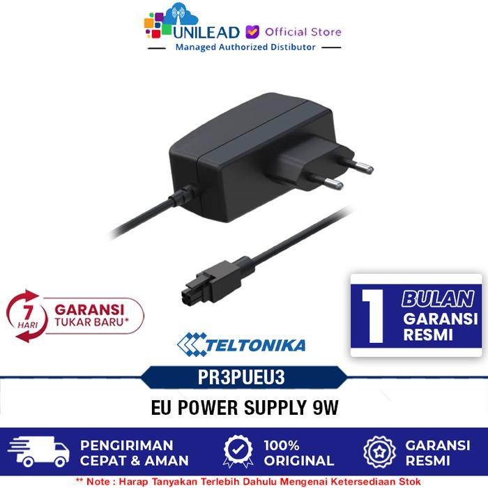 ASLI Teltonika Power Supply Adaptor 9 Watt PR3PUEU3 untuk RUT Input 100-240 VAC Output 9 VDC Ready