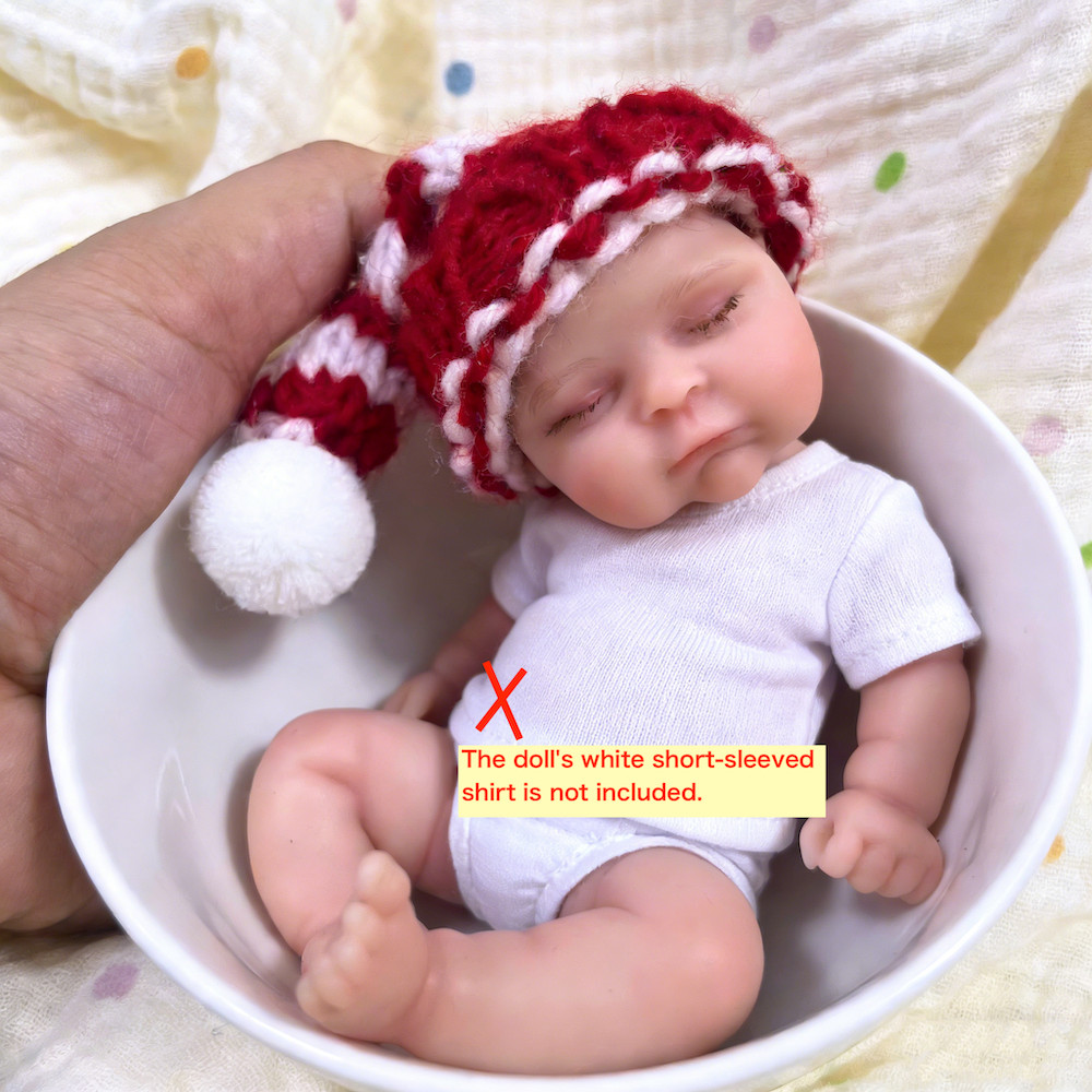 6 Inch Chubby Peaches Full Silicone Reborn Baby Doll Soft Solid Silicone Washable Body Girl Doll