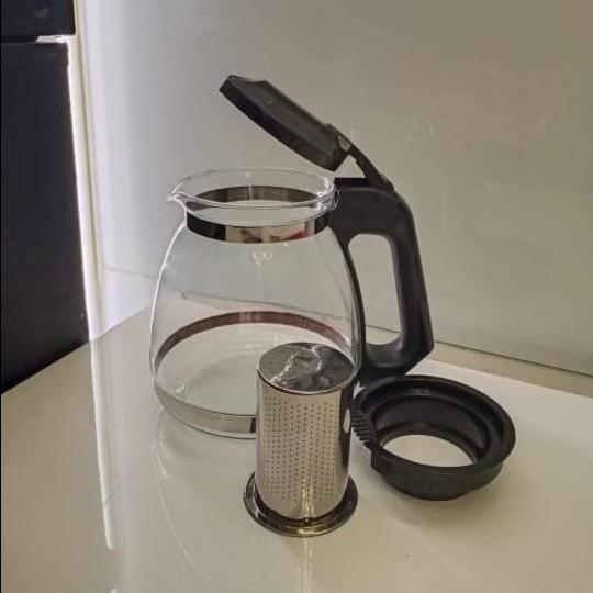 Teapot Kaca / Teko Kaca Teh Dan Kopi Dengan Saringan 1500Ml