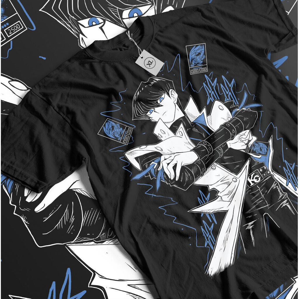 Seto Kaiba T-Shirt Blue Eyes White Dragon Anime Tshirt Yu Gi Oh Tee YuGiOh Shirt