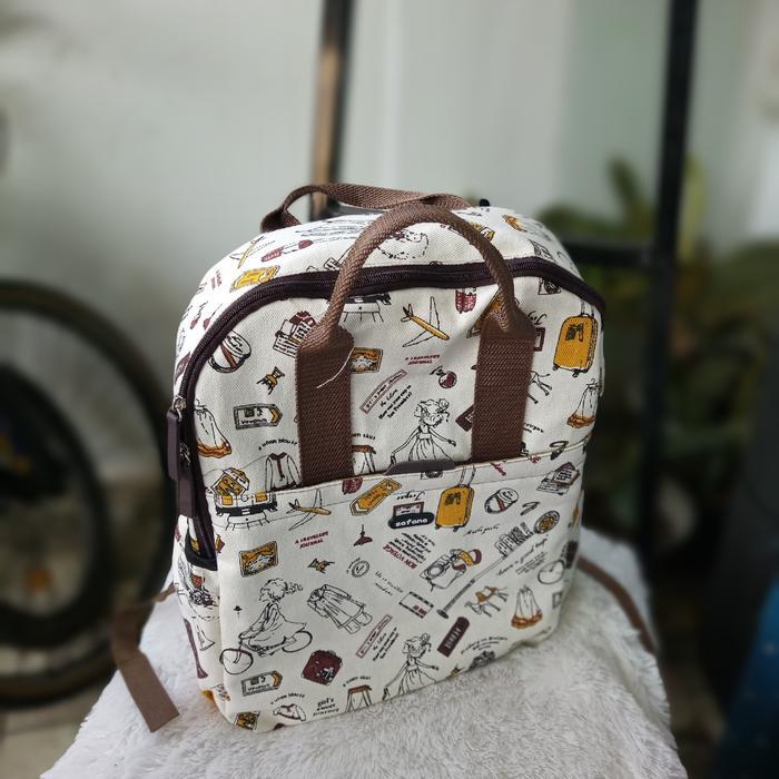 TAS RANSEL KASUAL KANVAS LAPTOP 14 inch