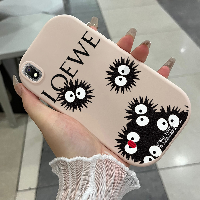 Casing Hp Untuk Samsung Galaxy A10 A10s M01s Case Bola duri Hitam kecil Kesing silikon berbahan Cesi
